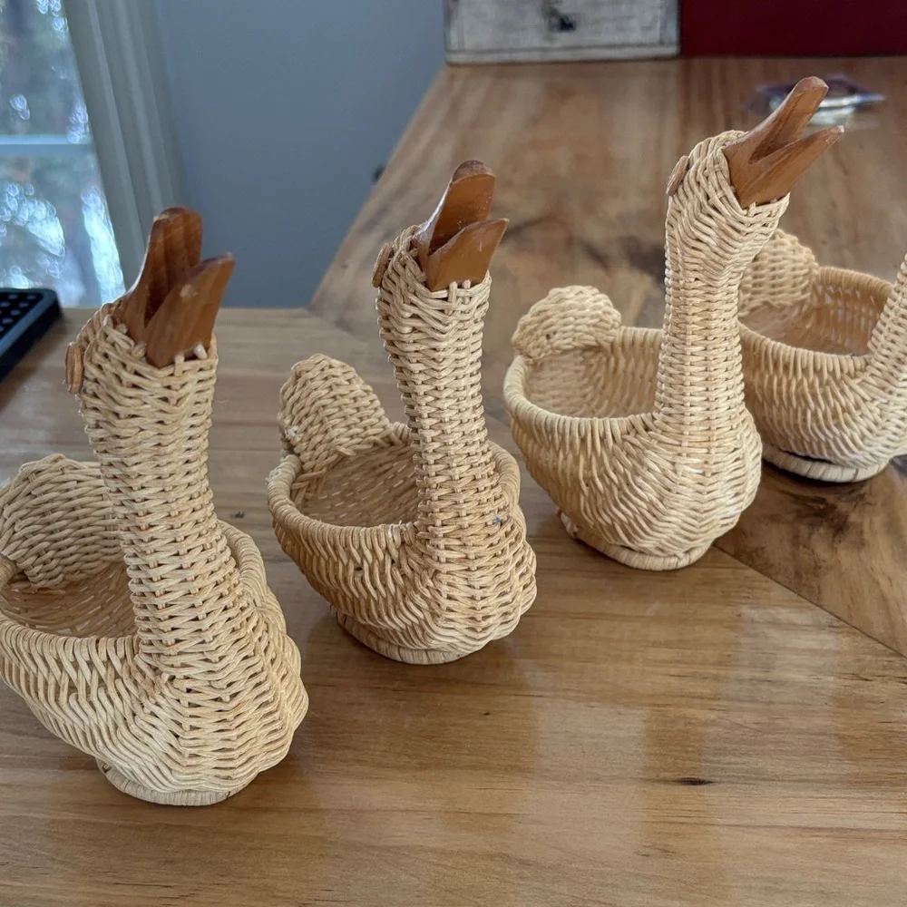 Woven Duck Basket Set - Natural Brown - Picture 7 of 12